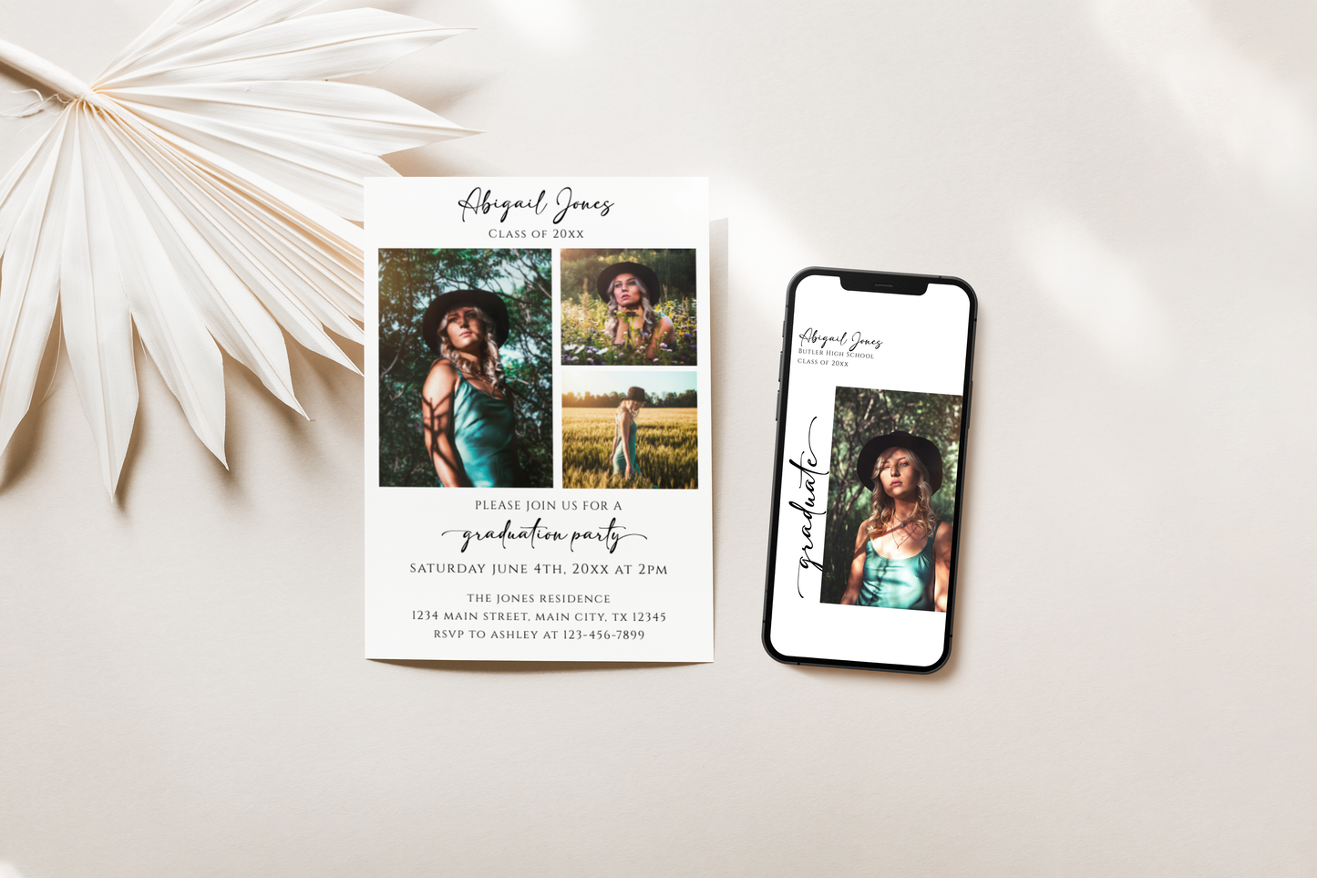 Modern Graduation Party Invitation EWP102