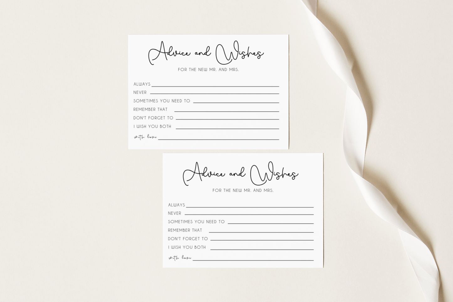 Tallulah Advice and Wishes Card Template EWP005