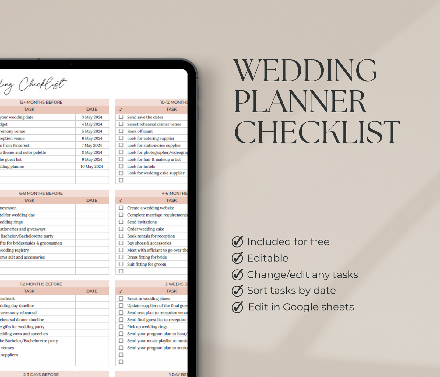 Wedding Budget Spreadsheet Template