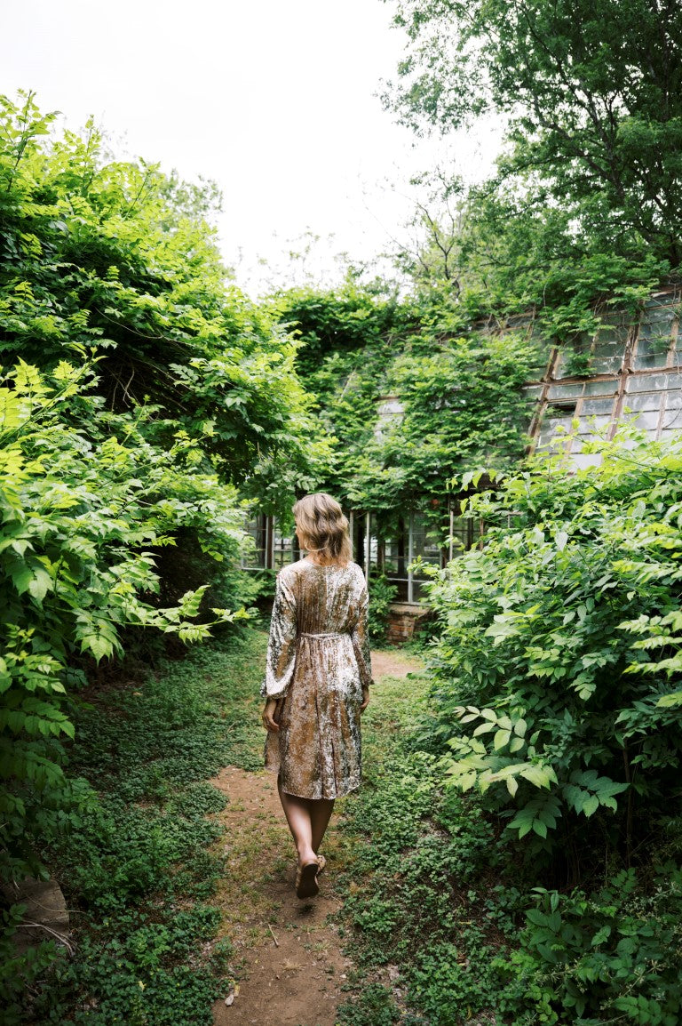 Metallic Velvet Bridal Robe