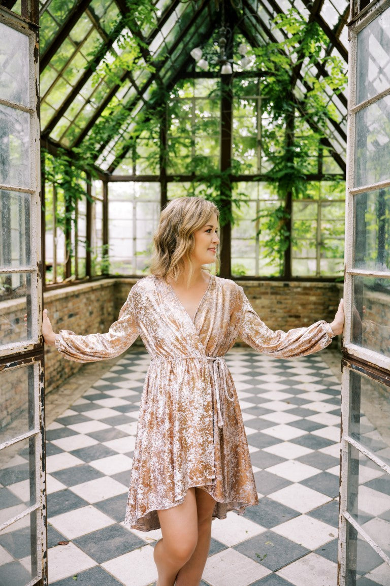 Rose Gold Velvet Bridal Robe Rose Gold Velvet Bridal Robe