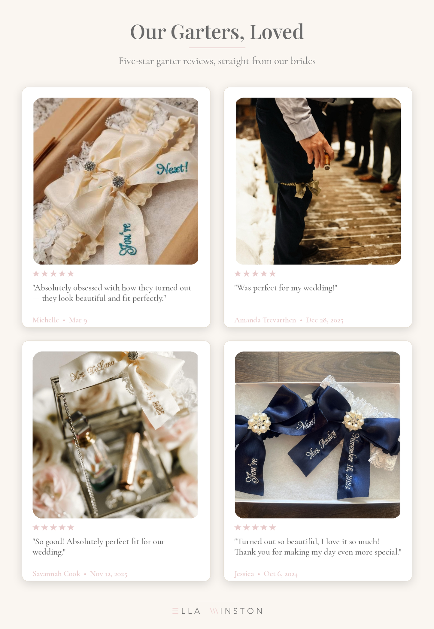 Design Your Own Embroidered Bridal Garter
