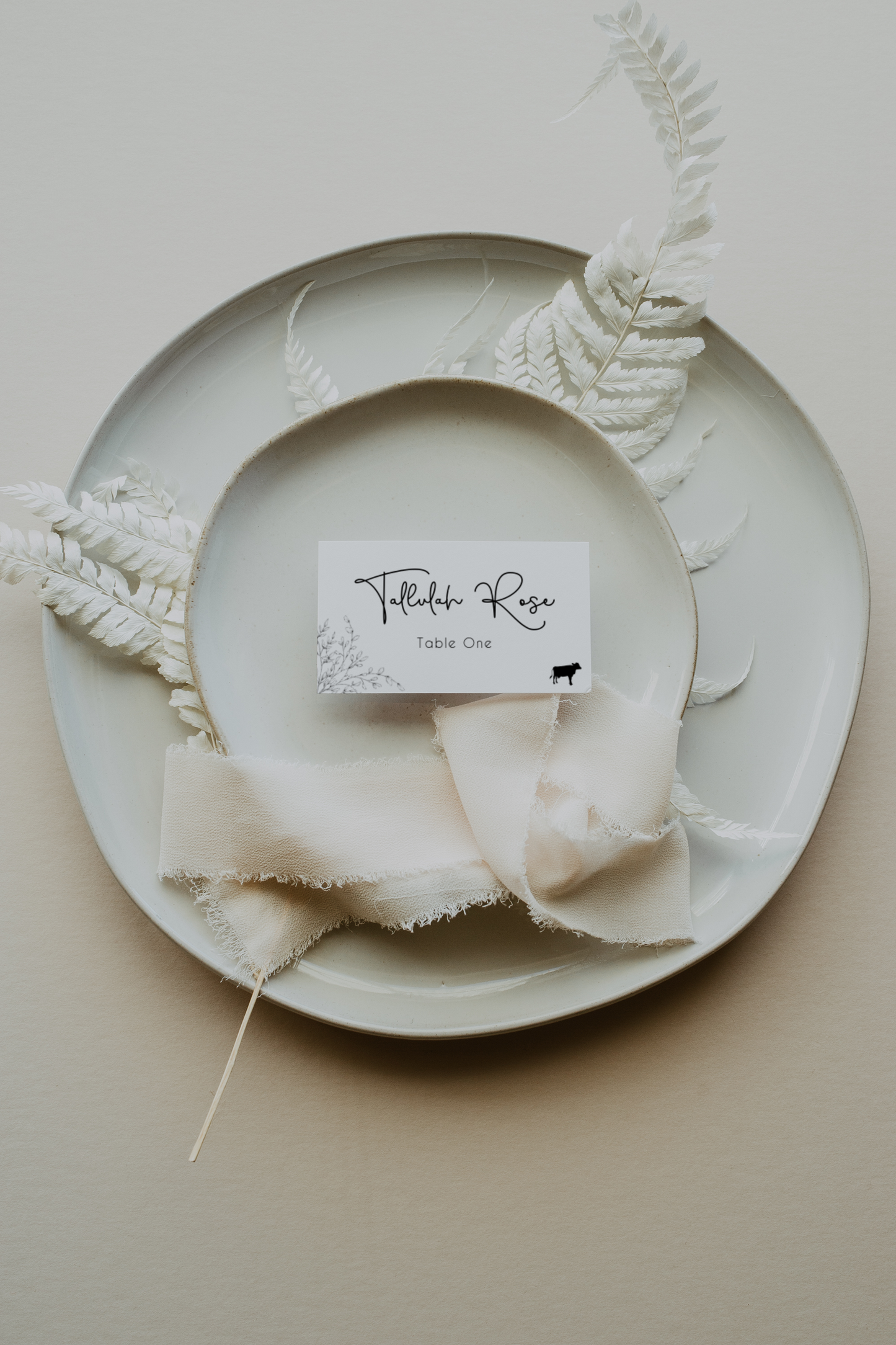 Tallulah Place Card Template With Meal Choice Icons EWP005