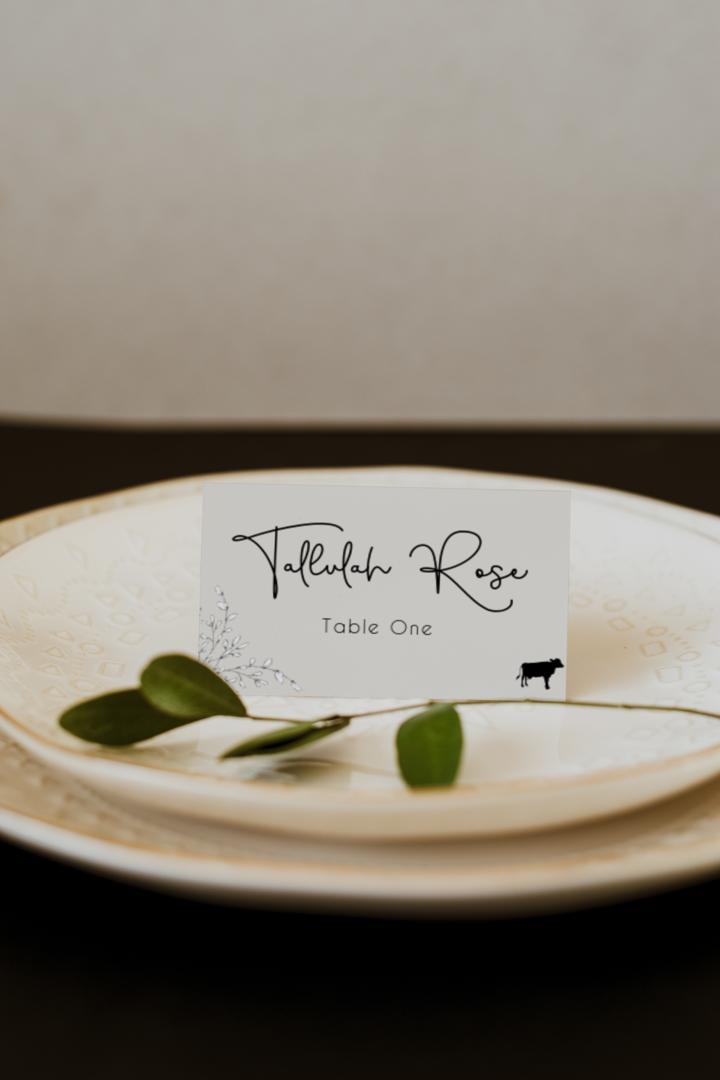 Tallulah Place Card Template With Meal Choice Icons EWP005