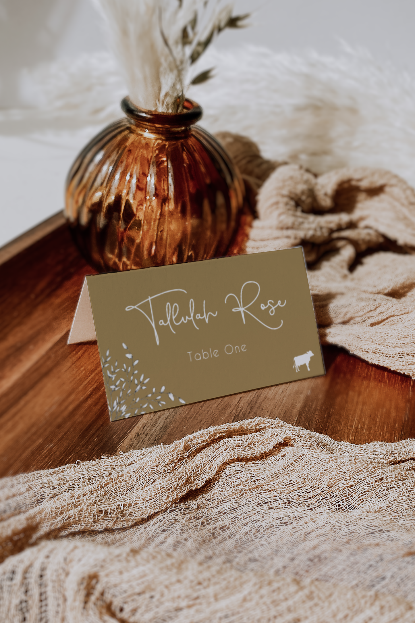 Tallulah Place Card Template With Meal Choice Icons EWP005