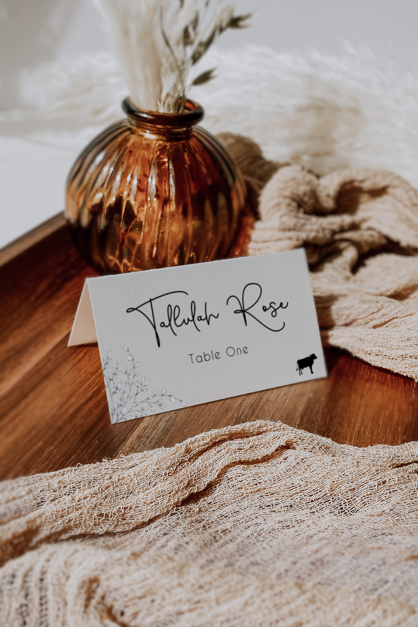 Tallulah Place Card Template With Meal Choice Icons EWP005