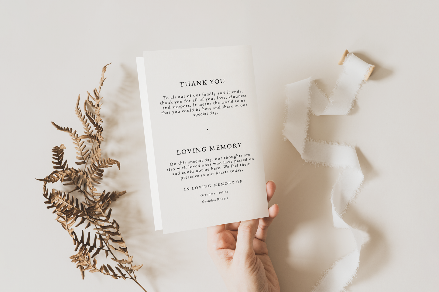 Monogram Church Wedding Program Template EWP002