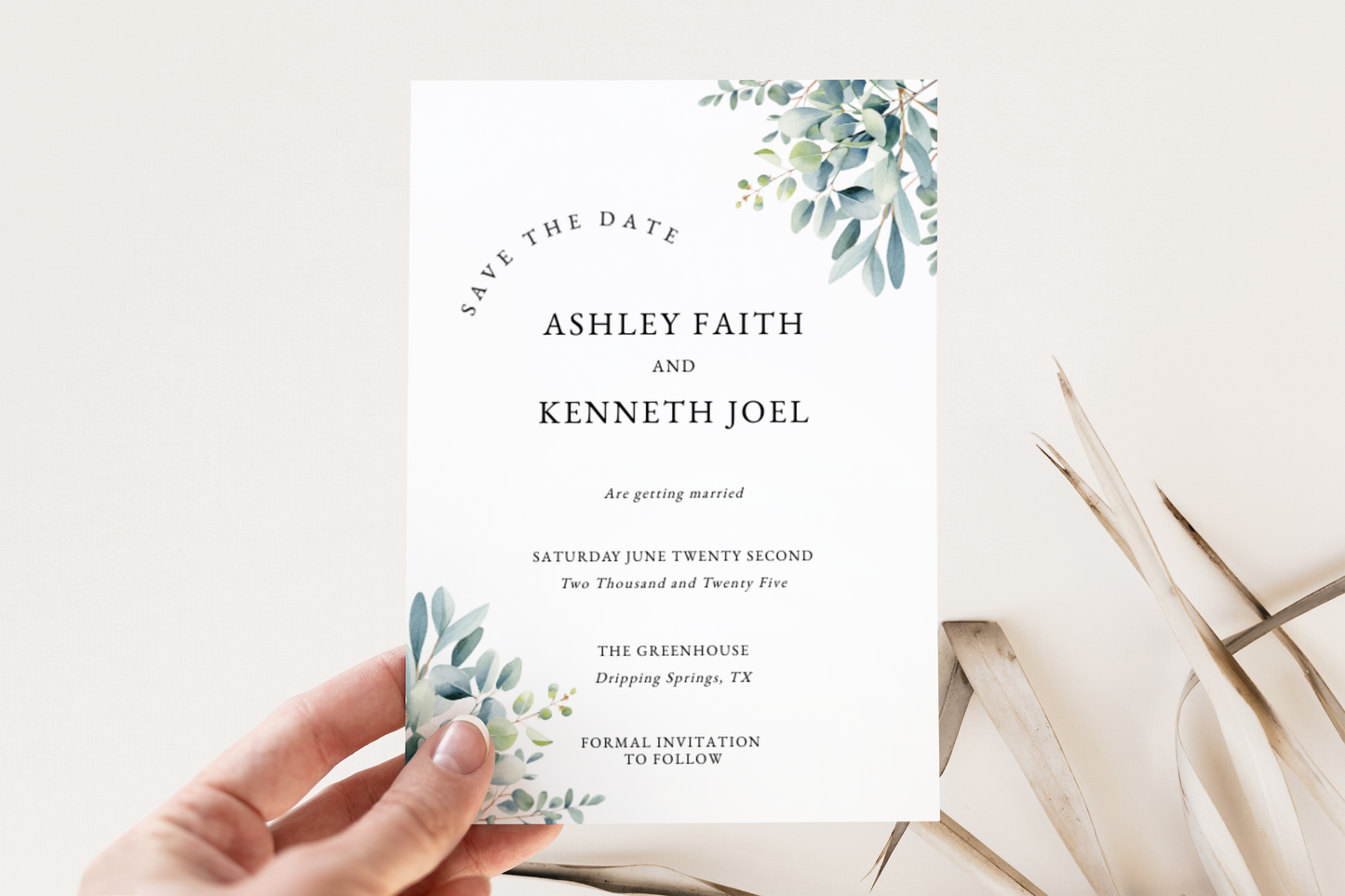 Eucalyptus Wedding Invitation and Signage Mega Bundle