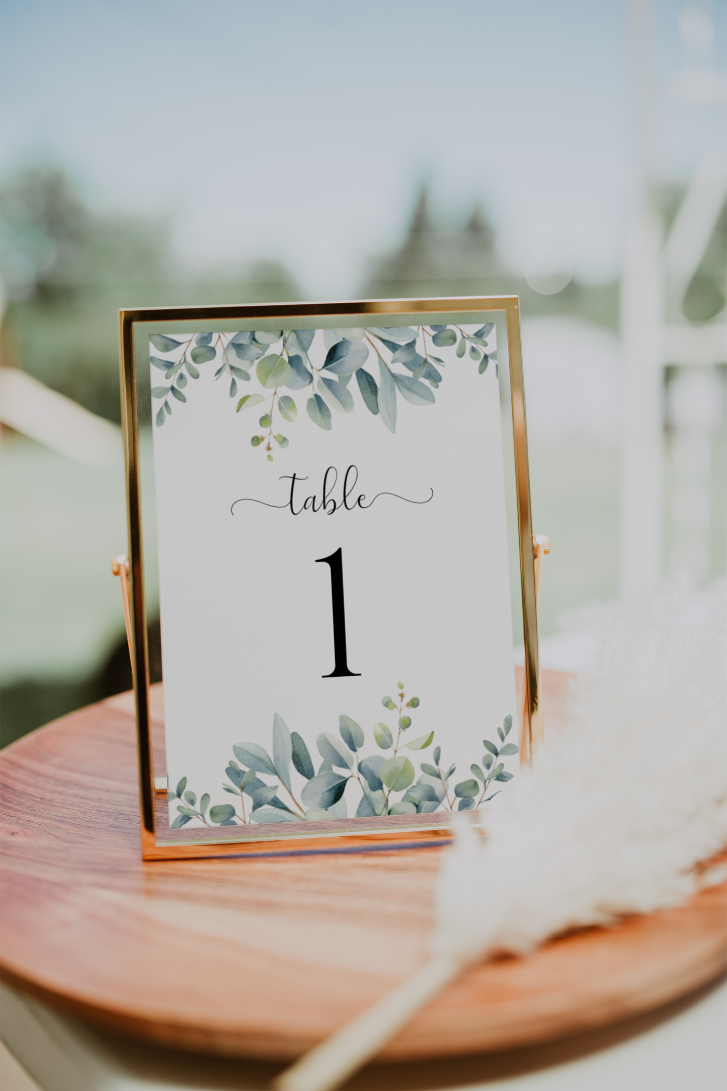 Eucalyptus Table Number Template EWP003