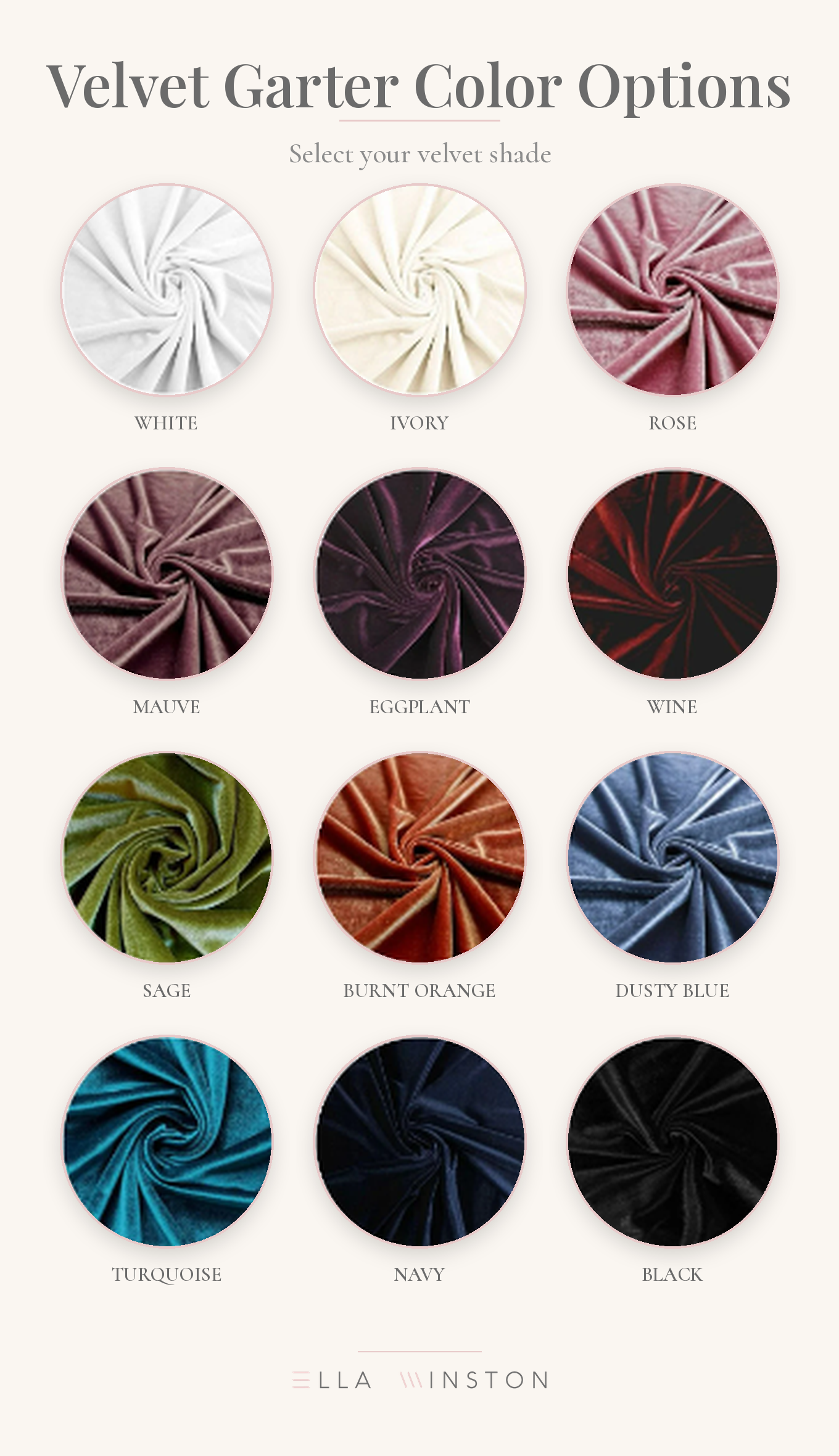 Design Your Own Velvet Bridal Garter