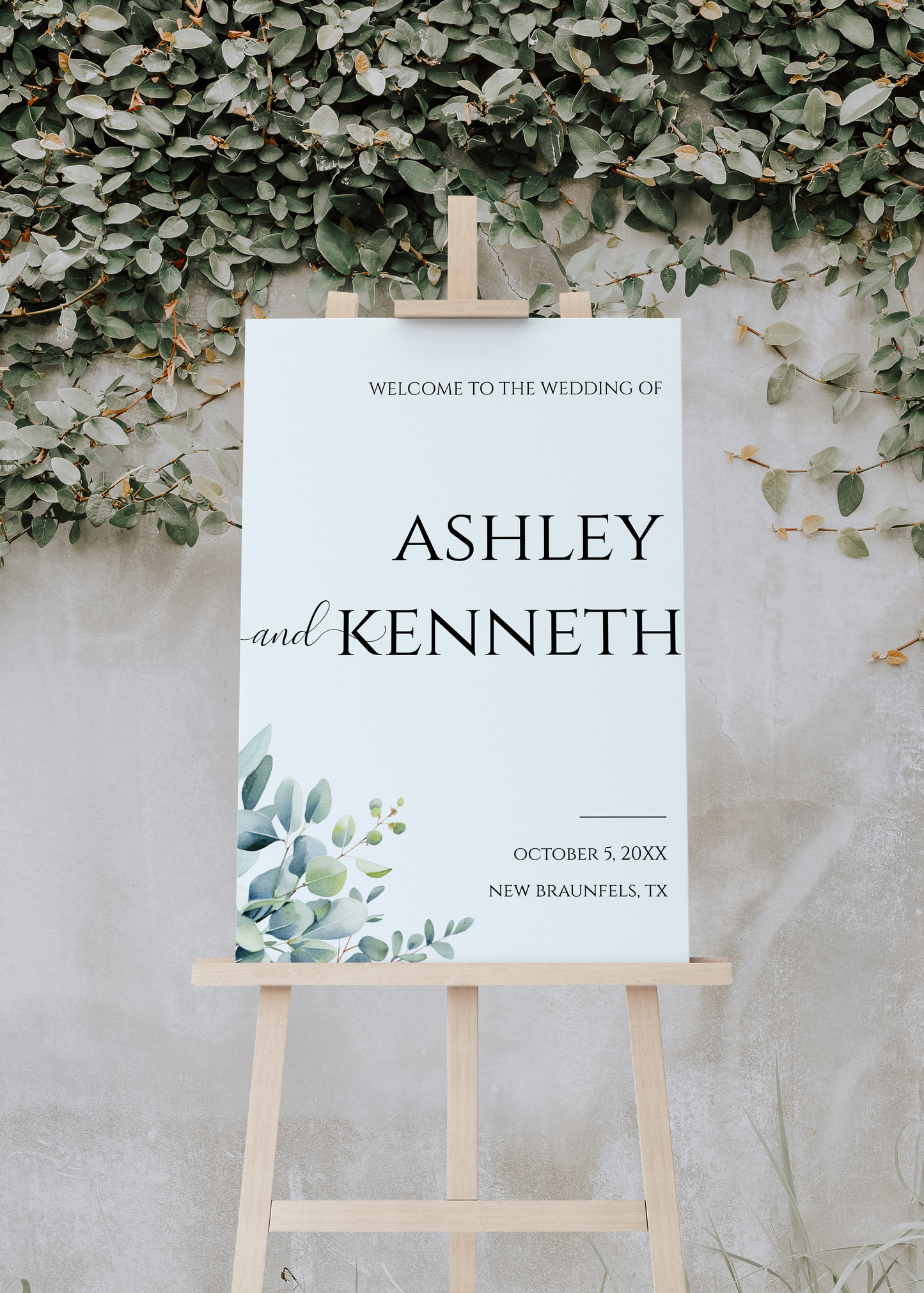 Eucalyptus Wedding Invitation and Signage Mega Bundle