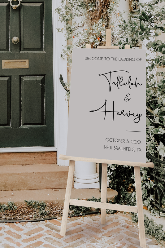 Tallulah Modern Wedding Welcome Sign Template EWP005