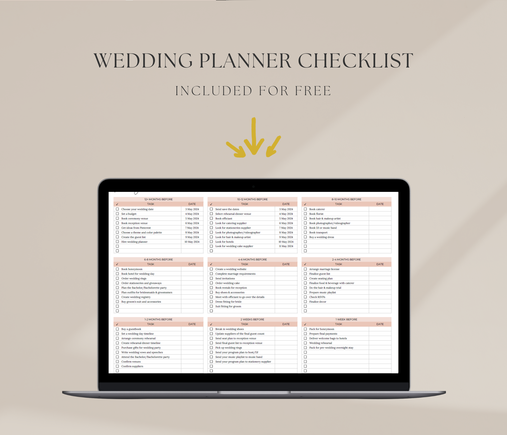 Wedding Budget Spreadsheet Template – Ella Winston