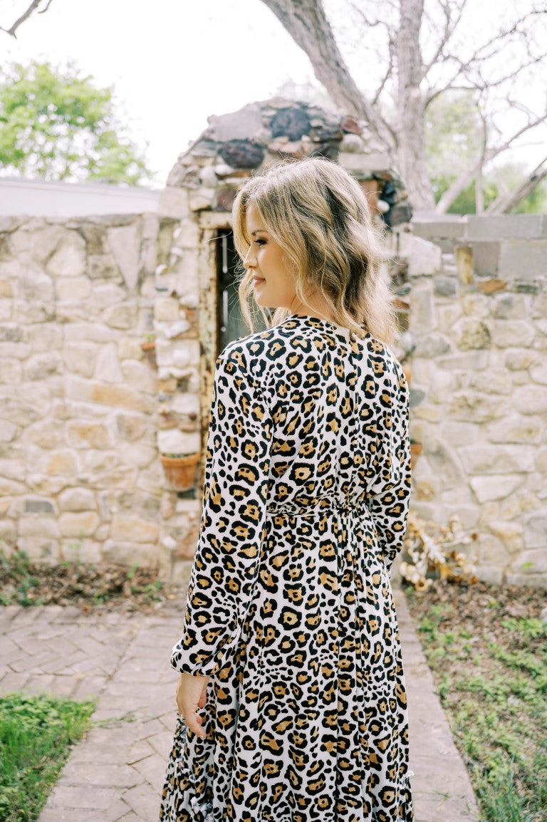 White Animal Print Bridal Robe Ella Winston