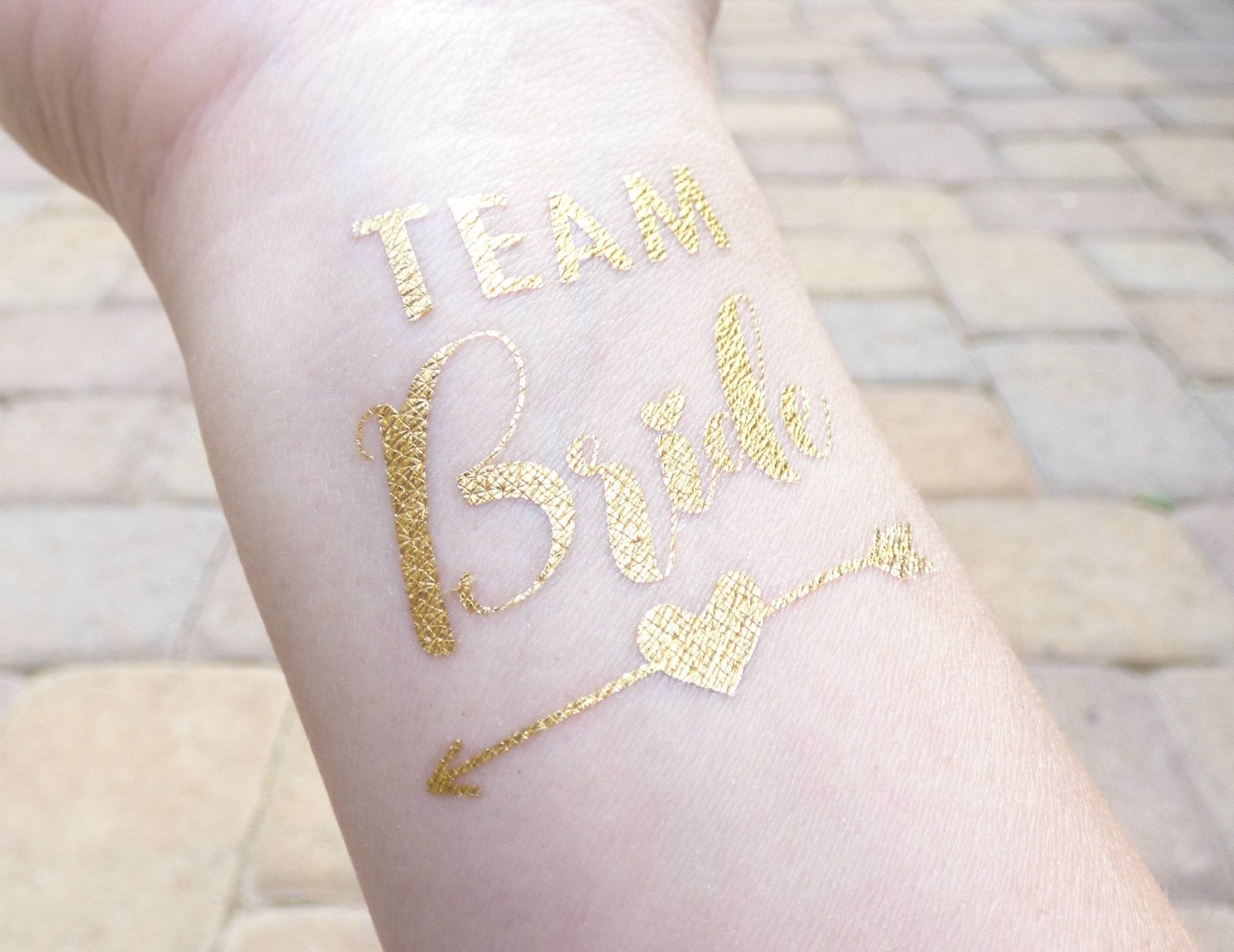 Buy Team Bride Tattoos Bachelorette Party Tattoos Heart Arrow Online in  India  Etsy